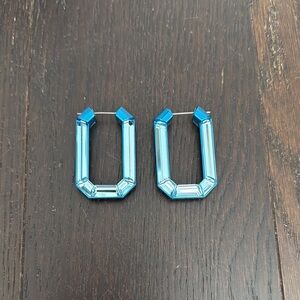 Swarovski Lucent Blue Hoop Earrings